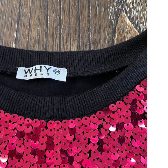 Sequin Game Day Why Dress Red and White - Picture 6 of 12